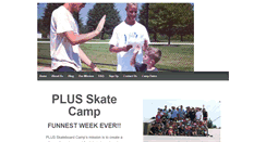 Desktop Screenshot of plusskateboardcamp.com