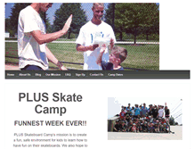 Tablet Screenshot of plusskateboardcamp.com